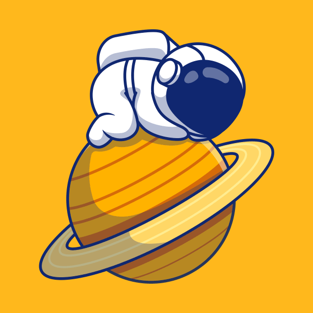 Cute Astronaut Sleeping On Planet by Catalyst Labs