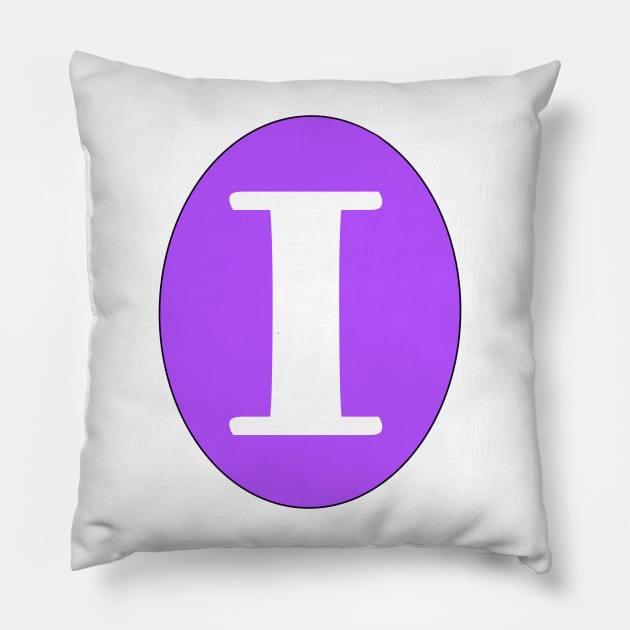 Capital lettering monogram personalized letter i Pillow by Artonmytee