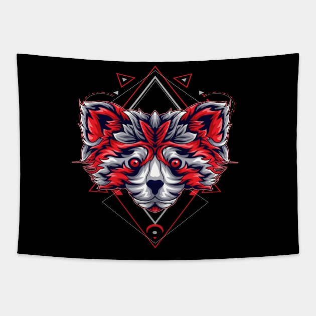 red panda lover Tapestry by SHINIGAMII