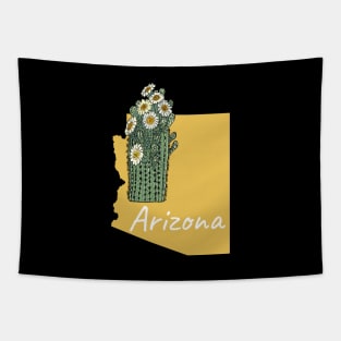 Arizona Saguaro Cactus State Flower Tapestry