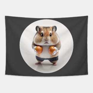 Hamster as a boxer Tapestry