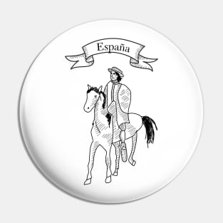 Español en caballo Pin