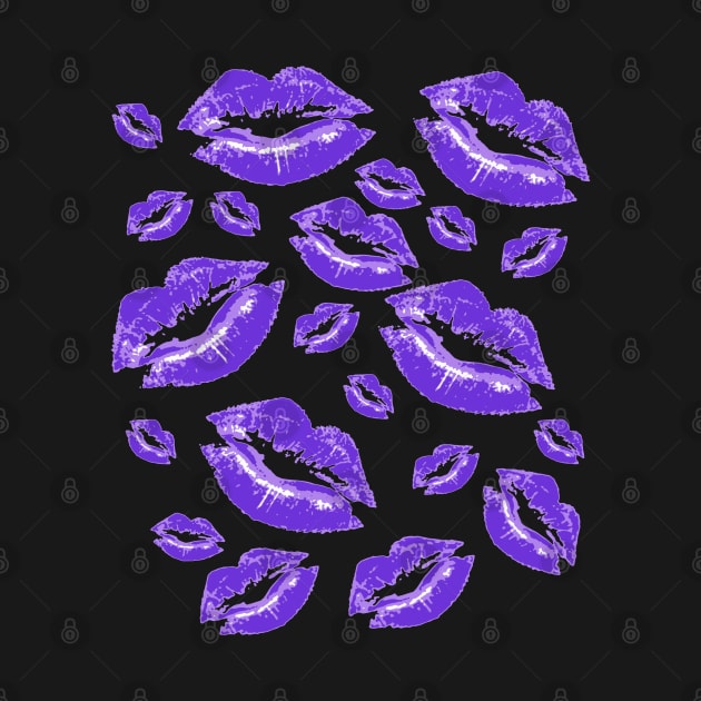 Cover Me In Kisses Gothic Purple Lipstick Flirtatious Fun by taiche