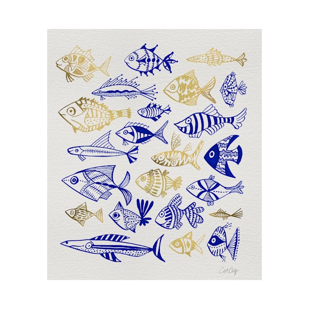 fish inkings blue gold by CatCoq