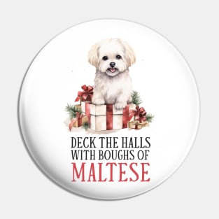 Christmas Maltese  Pun Pin