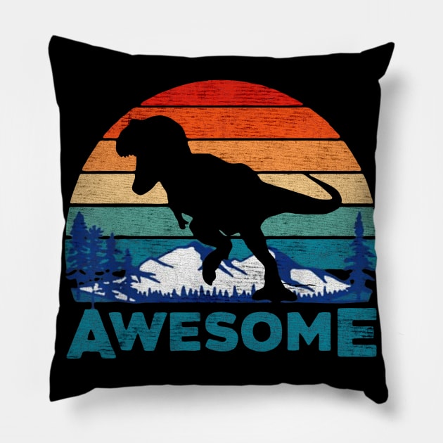 awesome dinosaurus Pillow by TapABCD