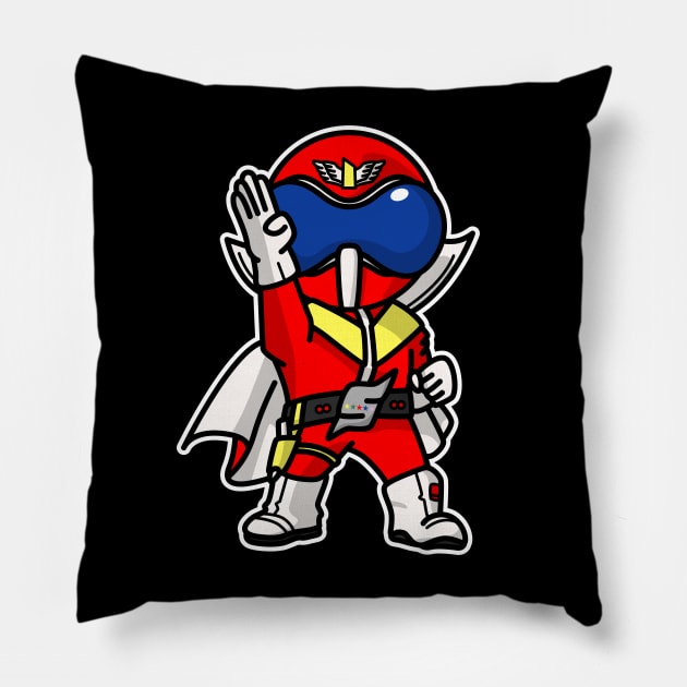 AkaRanger Himitsu Sentai Gorenger Goranger Pillow by The Toku Verse