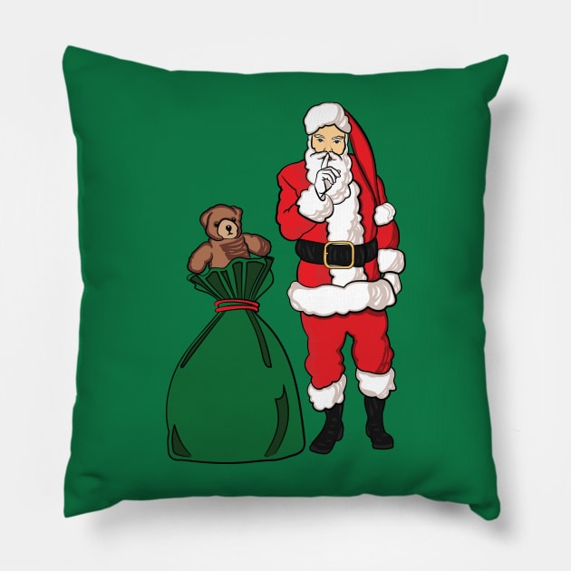 Christmas Santa Claus Pillow by evisionarts