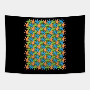 Reptiles Escher Pattern Tapestry