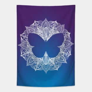 mandala circle butterfly Tapestry