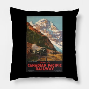Vintage Travel - Canadian Pacific Railway Pillow