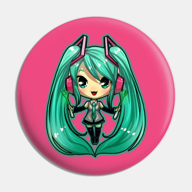 Chibi Hatsune Miku Pin by DasGnomo