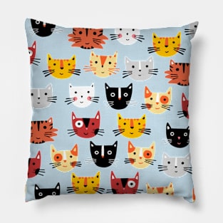 Multiple Cats Pillow