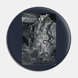 The Gnarled Monster - Gustave Dore Pin