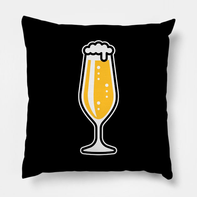 Pilsner Glass Slim (Beer Drinker / Pils / 3C) Pillow by MrFaulbaum