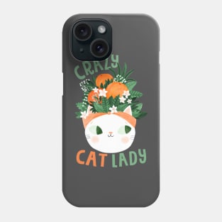 Crazy Cat Lady with Oranges Phone Case