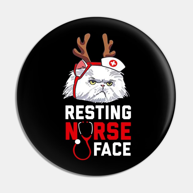 Resting Nurse Face T shirt For Cat Lady Pin by TeeAbe