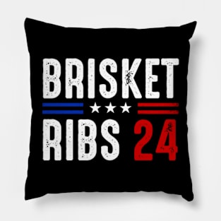 Brisket Ribs 2024 Funny Political Quote Pillow