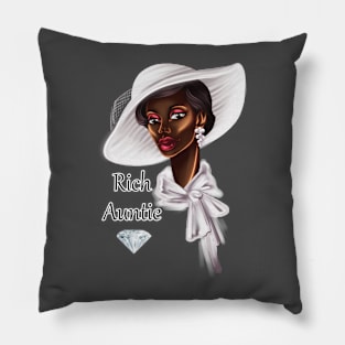 Rich Auntie Melanin Queen Pillow