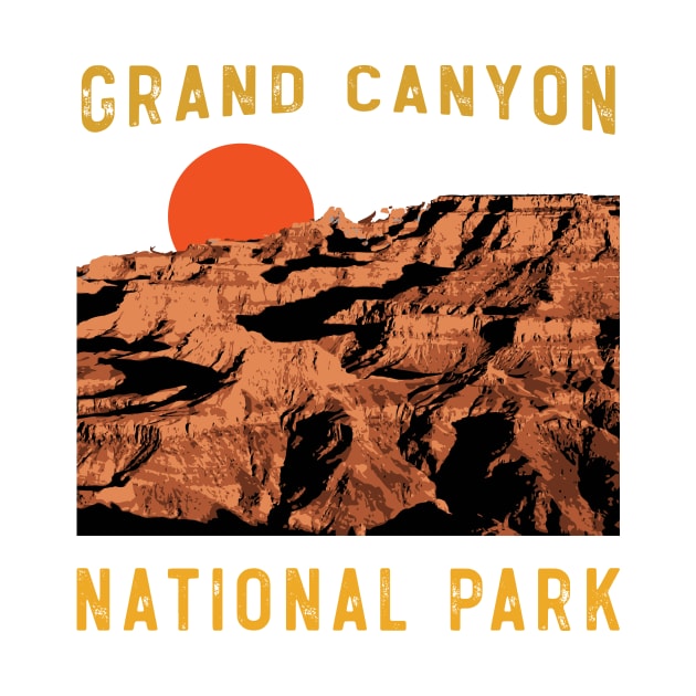 Vintage Grand Canyon National Park Arizona Desert Mountain by mrsmitful01