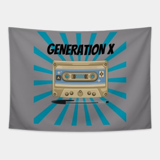 Generation X in teal Tapestry