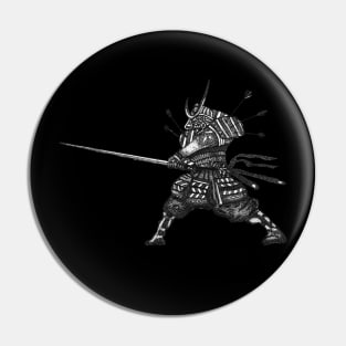 Traditional Japanese Samurai Warrior Fight Pose Pin