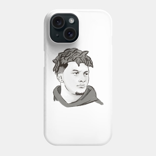 Patrick Mahomes Art Phone Case by pentaShop