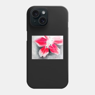 Pink and Red Tulip Watercolor Painting Phone Case