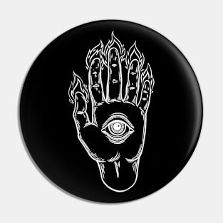 Mysterious Eye. Magic Hand Pin