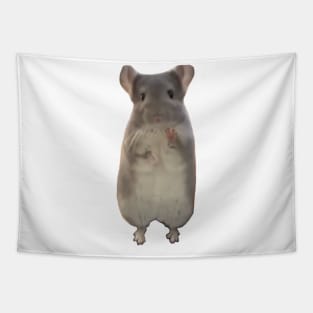 Hamster holding up the number 4 Tapestry