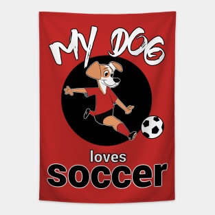 Soccer Dog Tapestry