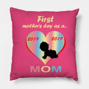 Mummy's first mother's day t-shirt Pillow