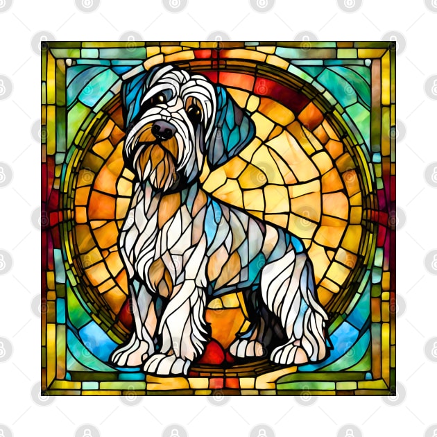 Stained Glass Cesky Terrier by Doodle and Things