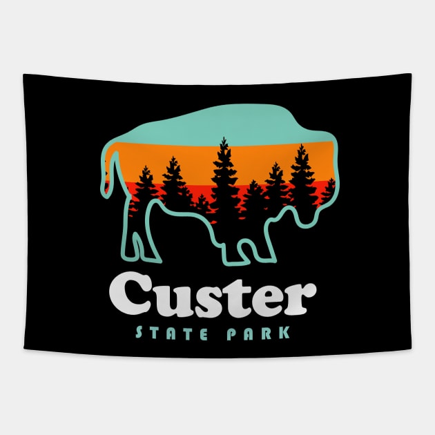 Custer State Park Bison South Dakota Camping Tapestry by PodDesignShop
