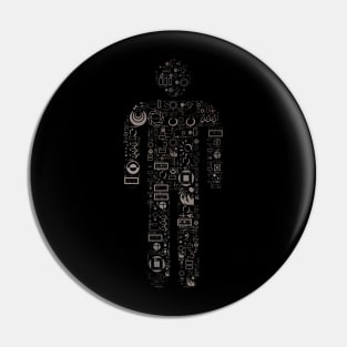 Metal Man Word Cloud () Pin