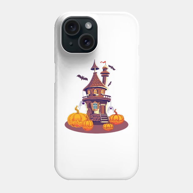 Halloween castle Phone Case by Maria Zavoychinskiy 