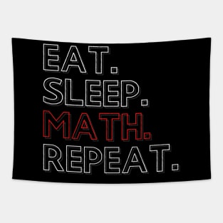 Eat Sleep Math Repeat Tapestry