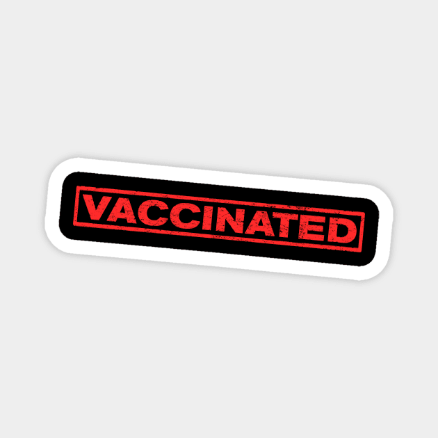 Vaccinated Stamp Magnet by MMROB