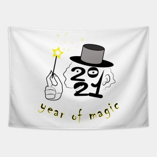 happy new year 2021, year of magic , funny gift idea Tapestry