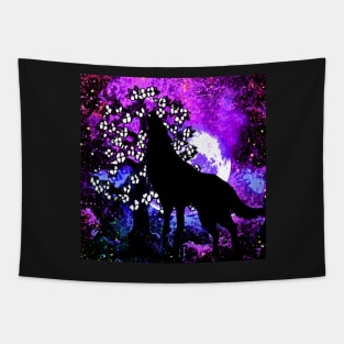 CELESTIAL WOLF OF THE NIGHT Tapestry