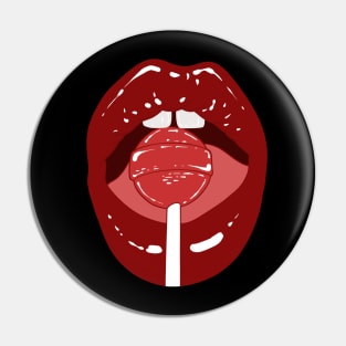 Lolipop red lips Pin