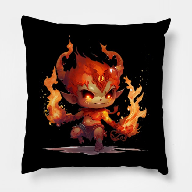 Kawaii Ifrit Pillow by TechnoBubble