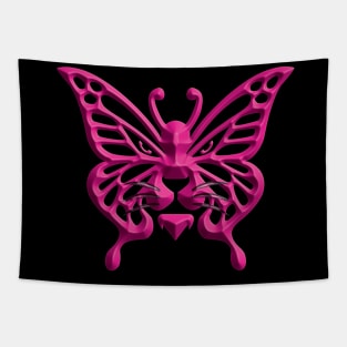 Wolf and butterfly 3d super soft blend drawing cute cool colorful Tapestry