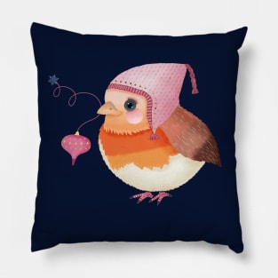 Christmas robin Pillow