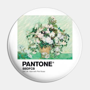 PANTONE VAN GOGH - Still Life: Vase with Pink Roses Pin