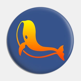 whale sunset gradient Pin