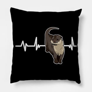 Sea Otter Otter Heartbeat Pillow