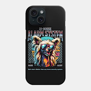 Bark Alert Chinese Crested Dog Phone Case