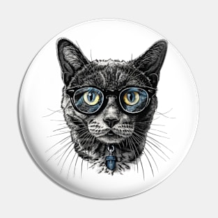 Intellectual Purr-suit Pin