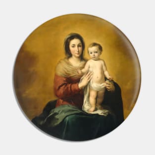 Virgin and Child - Murillo Pin